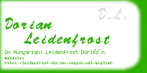dorian leidenfrost business card